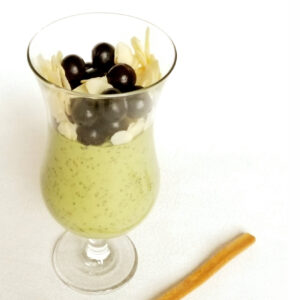 Matcha pudingas su chia 3x2