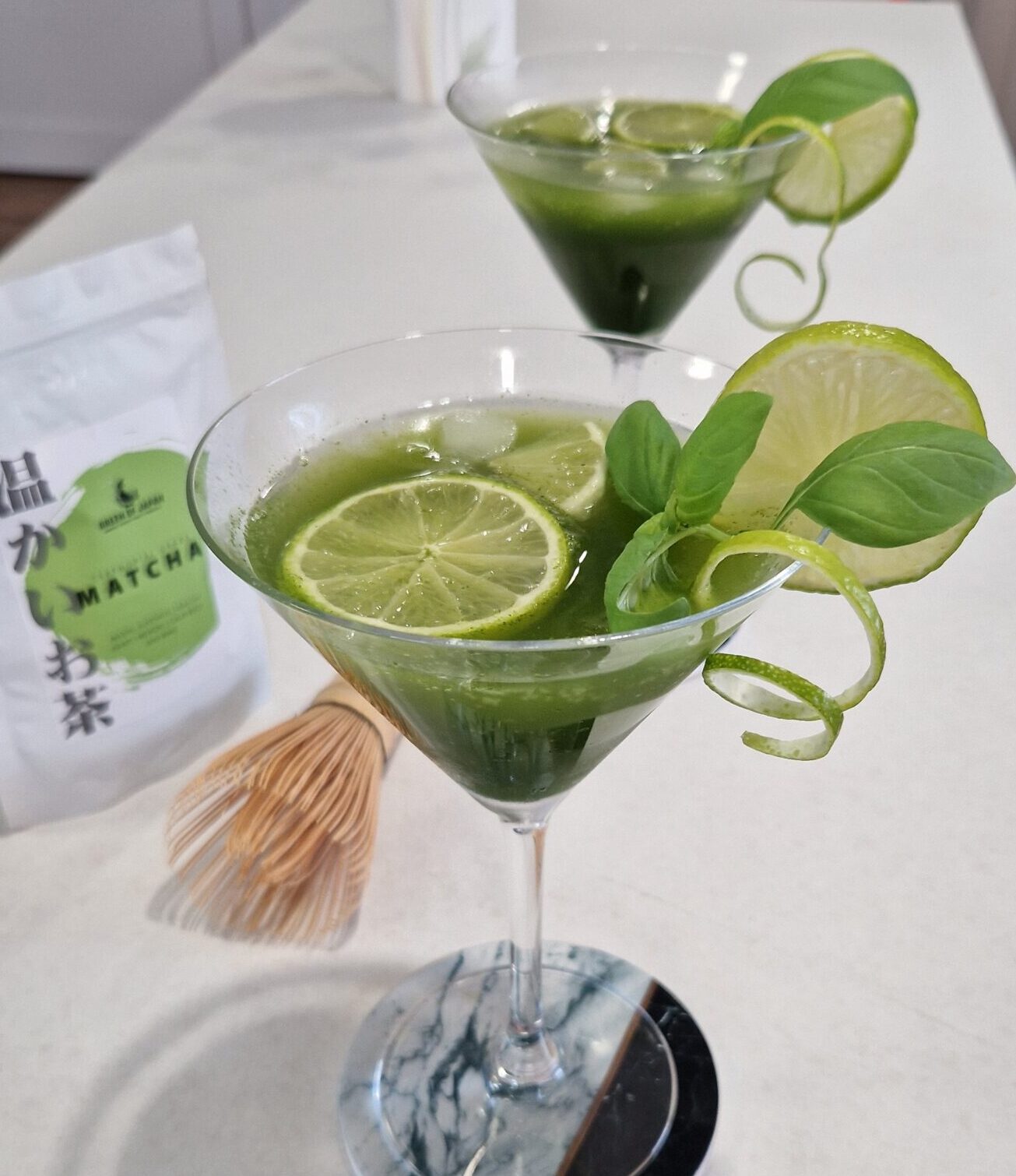 Bazilikų kokteilis su Matcha Bazilikų kokteilis su Matcha